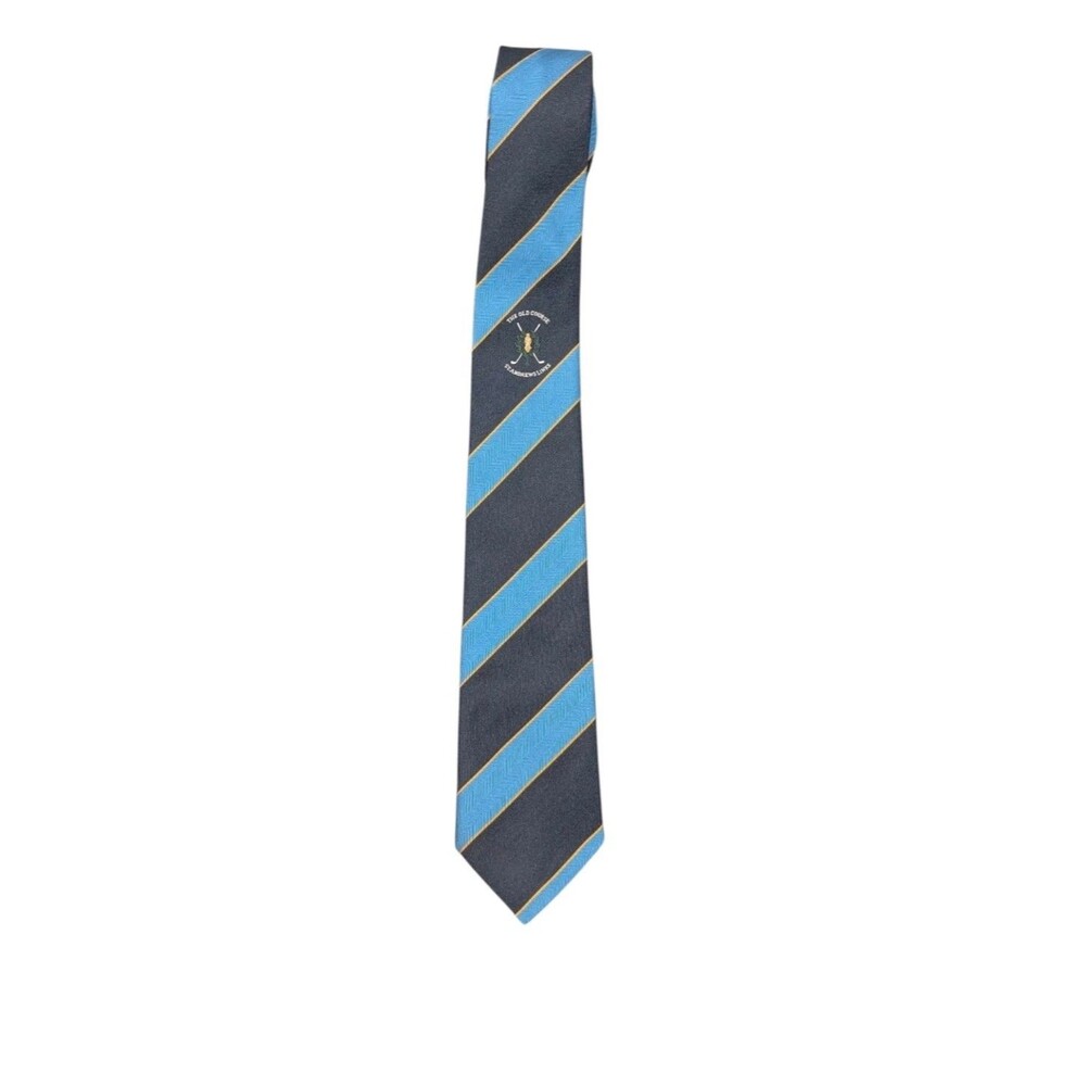 Vintage St. Andrew’s Old Course Blue Neck Tie Officially Approved St. Andrew's